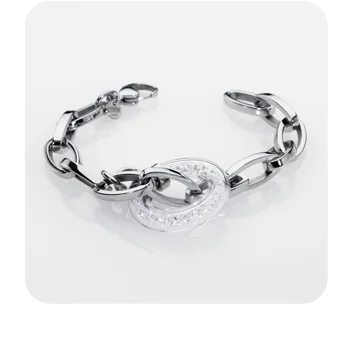 CRYSTA LOOP BRACELET SILVER