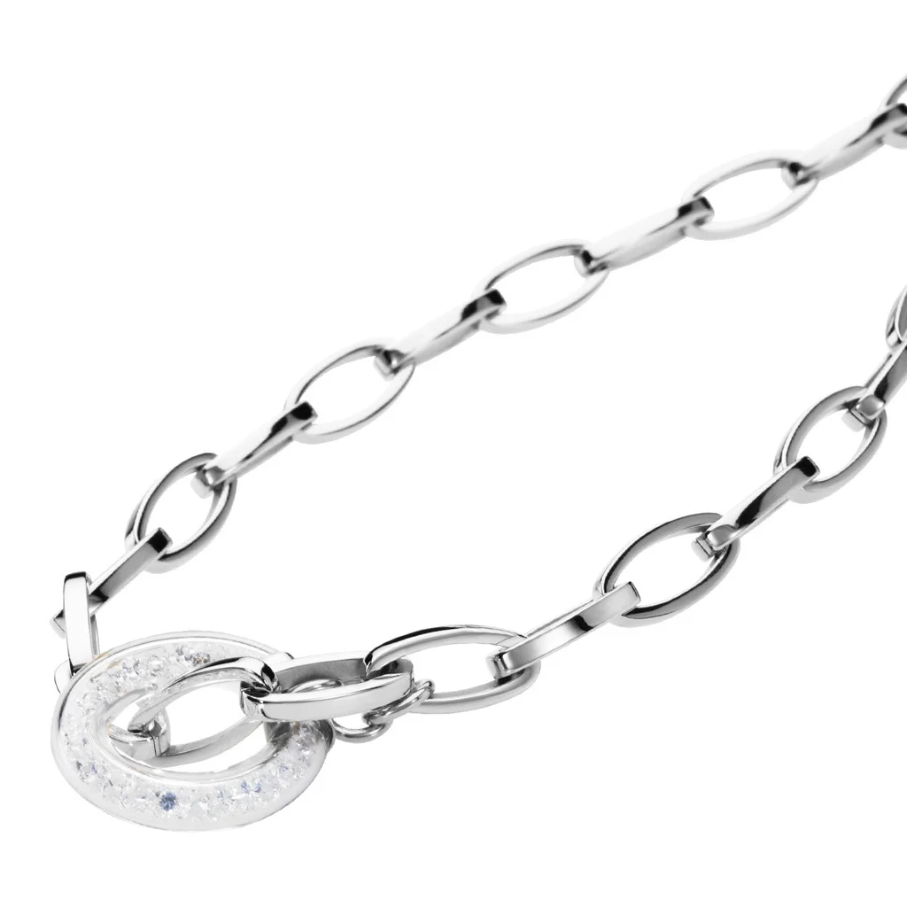 Crysta Loop Necklace Silver