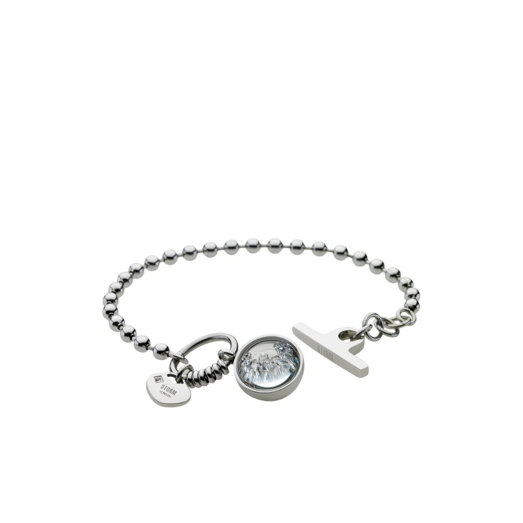 CRYSTA BALL BRACELET SILVER