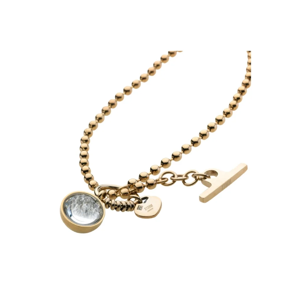 CRYSTA BALL NECKLACE GOLD