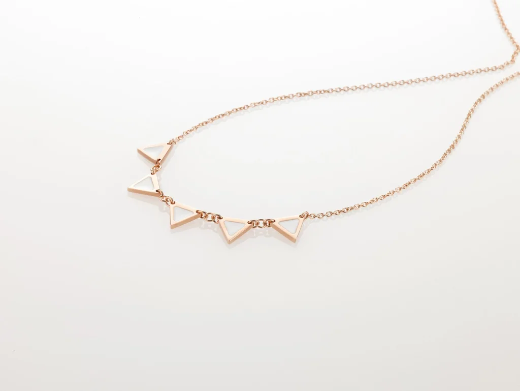 Enamelli Necklace - Rose Gold