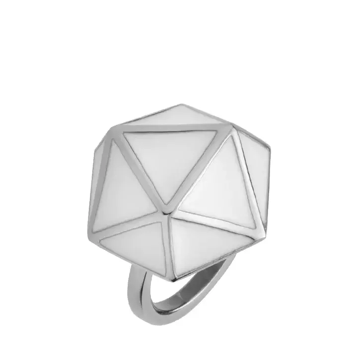 GEO RING SILVER M