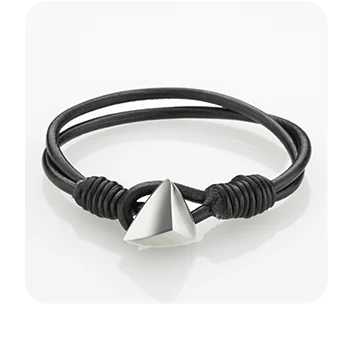 Trygo Leather Bracelet - Black