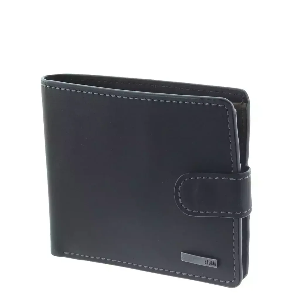 NEWPORT LEATHER WALLET BLACK/BROWN