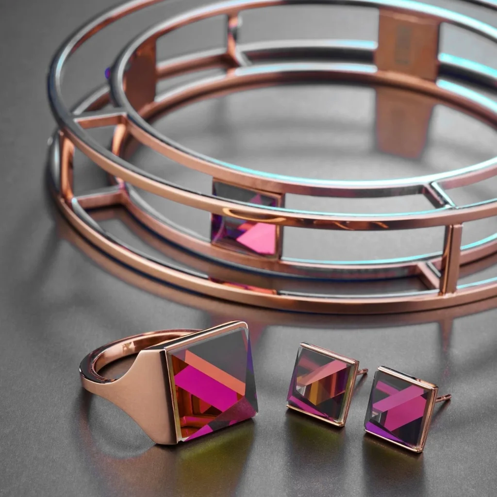 GEMZA BANGLE ROSE GOLD PURPLE