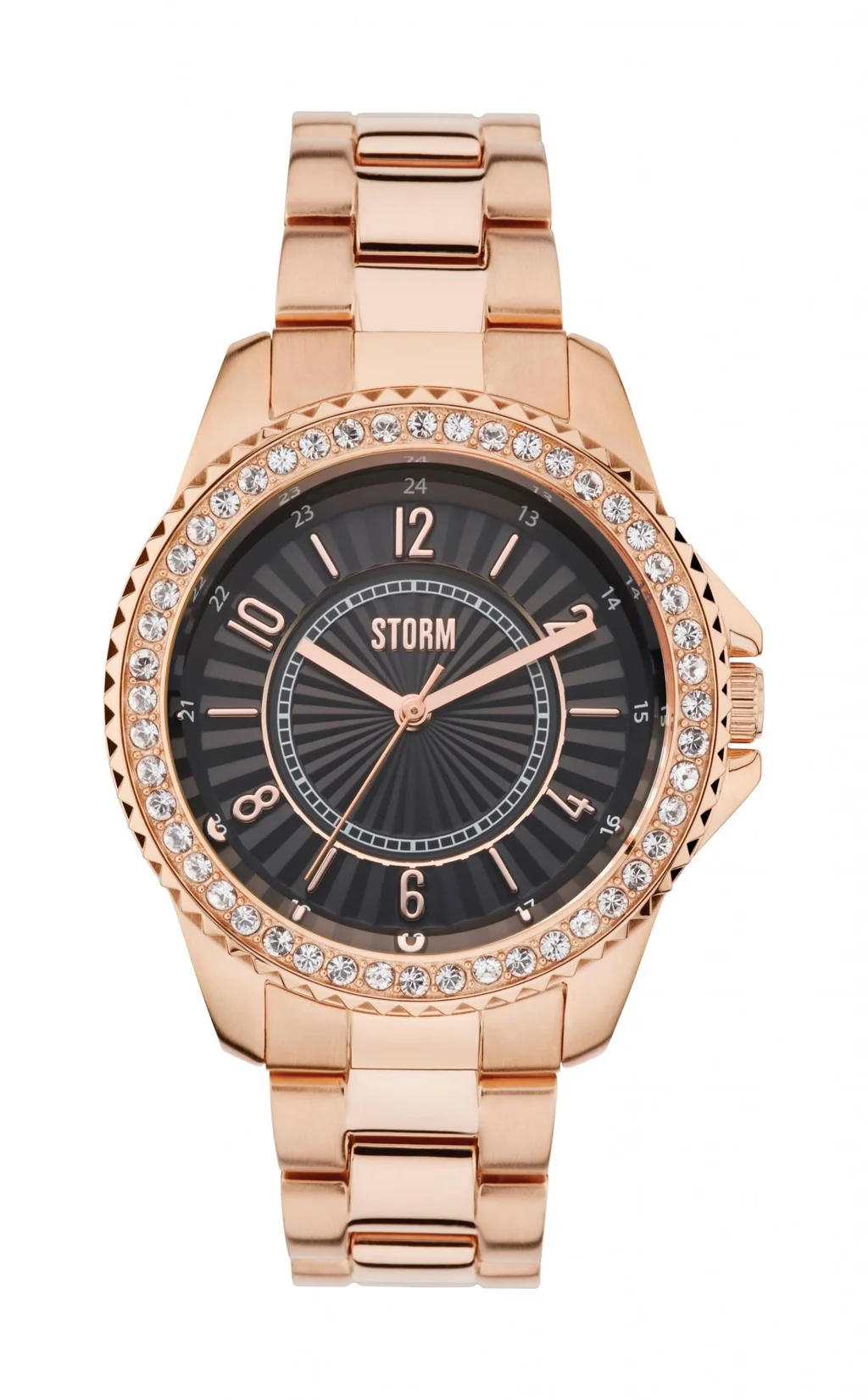 ZIRONA CRYSTAL ROSE GOLD BLACK