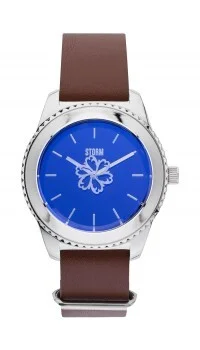 LEORA LEATHER LAZER BLUE