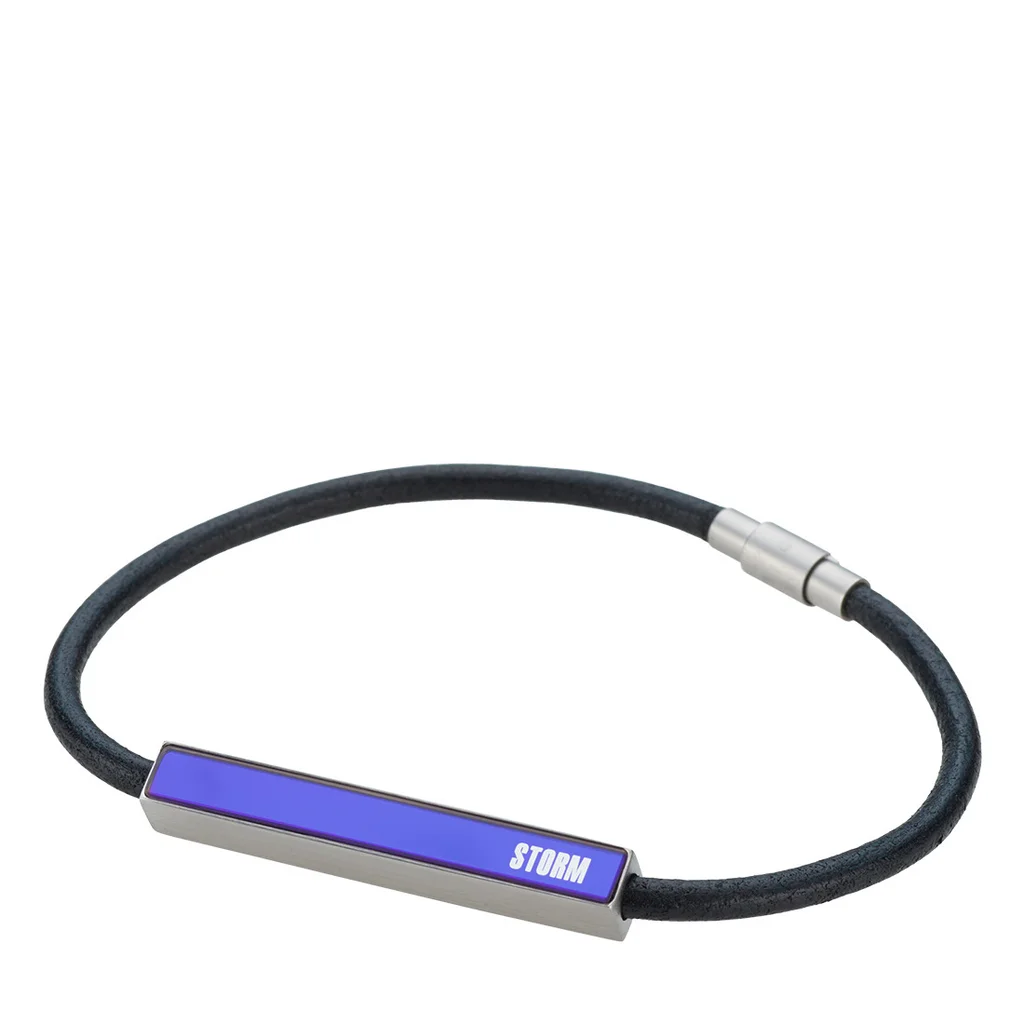 FAZER LEATHER BRACELET LAZER BLUE
