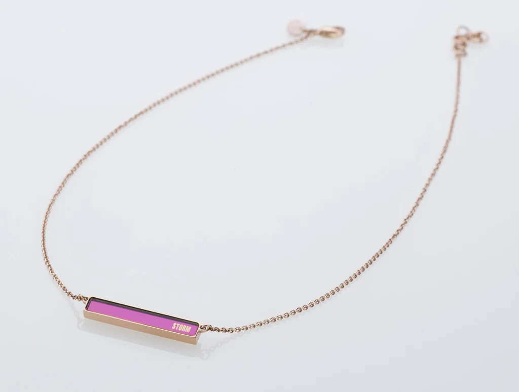 SILICA NECKLACE ROSE GOLD PURPLE