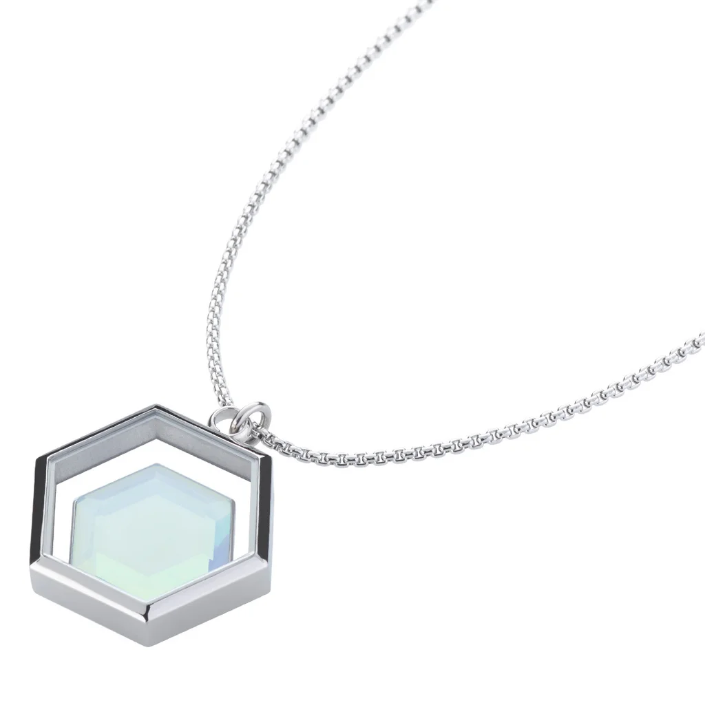 MIMOZA-X NECKLACE SILVER