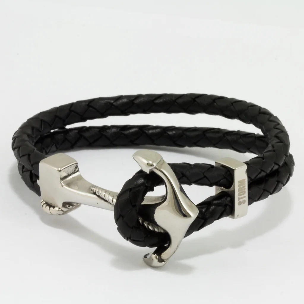 ANCHOR WRAP BRACELET BLACK