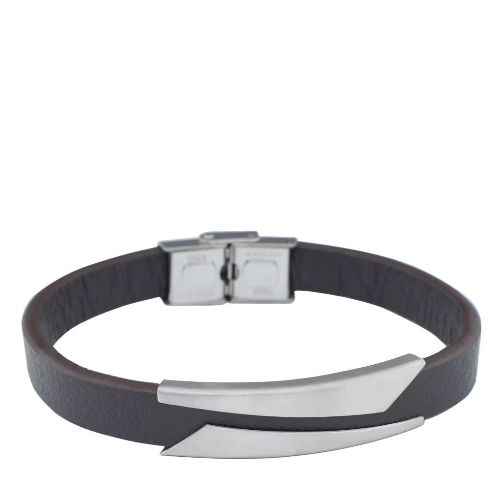 Zain Bracelet - Steel/Brown