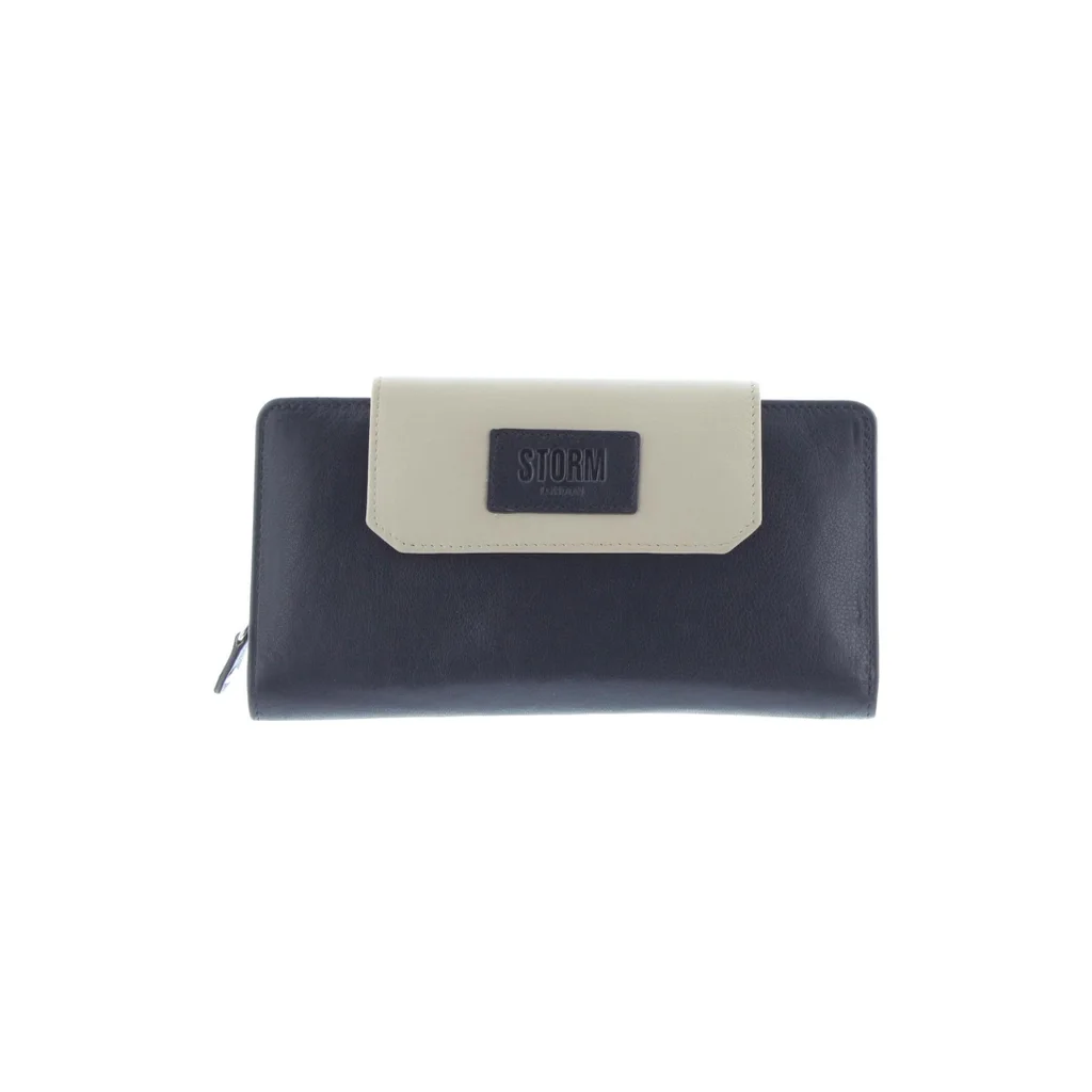 EMBASSY LARGE PURSE BLACK/CREAM