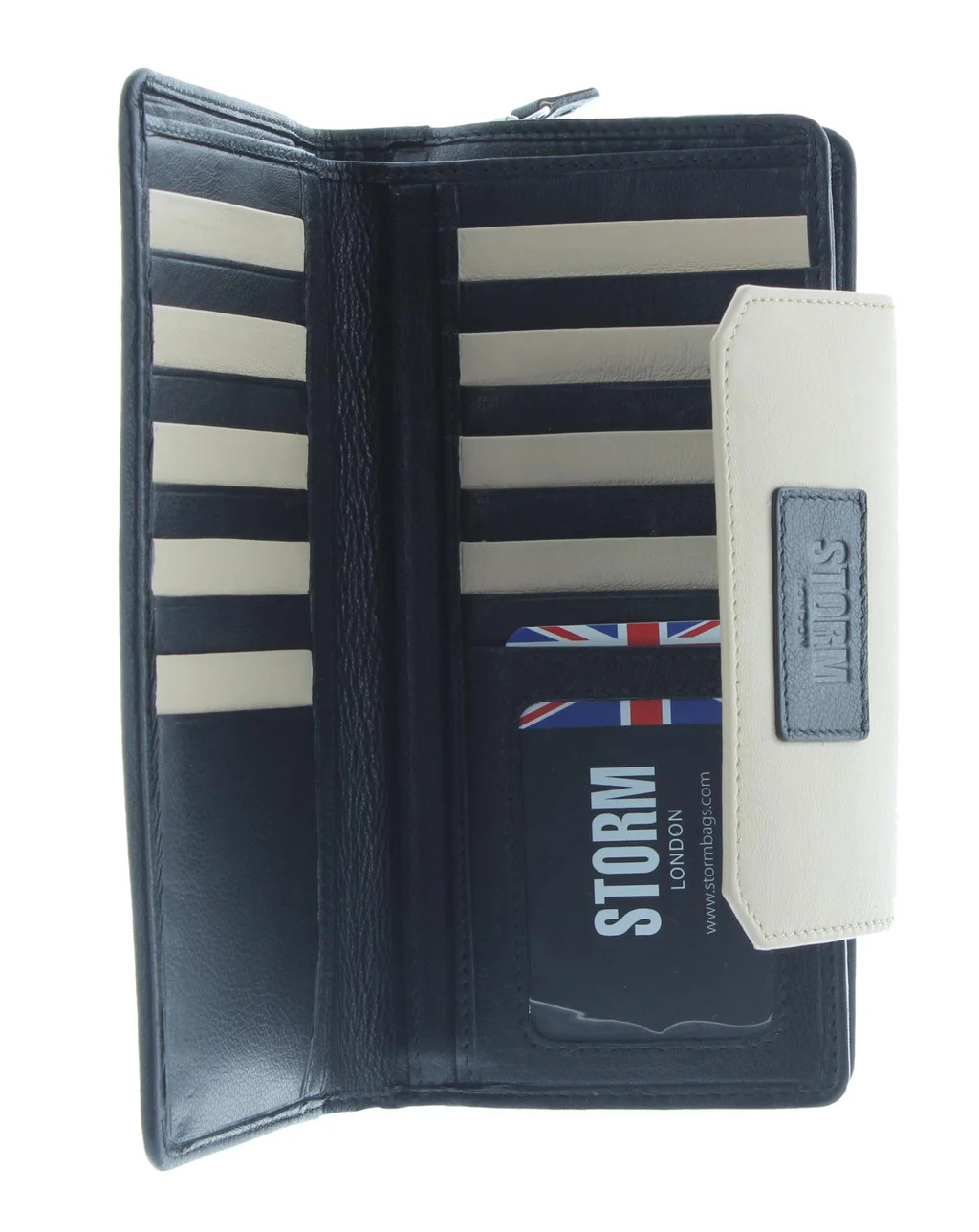 EMBASSY LARGE PURSE BLACK/CREAM