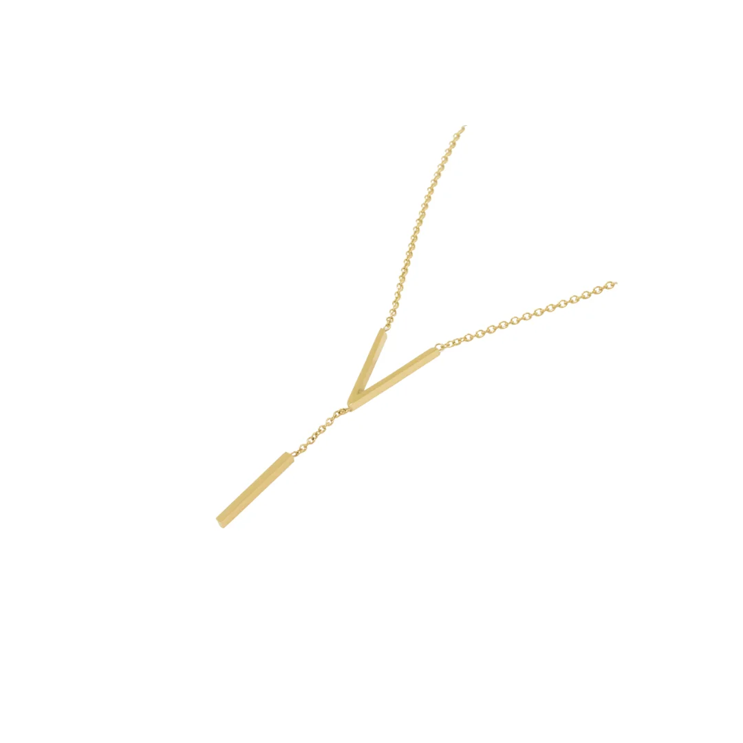 TRIMA-V NECKLACE GOLD