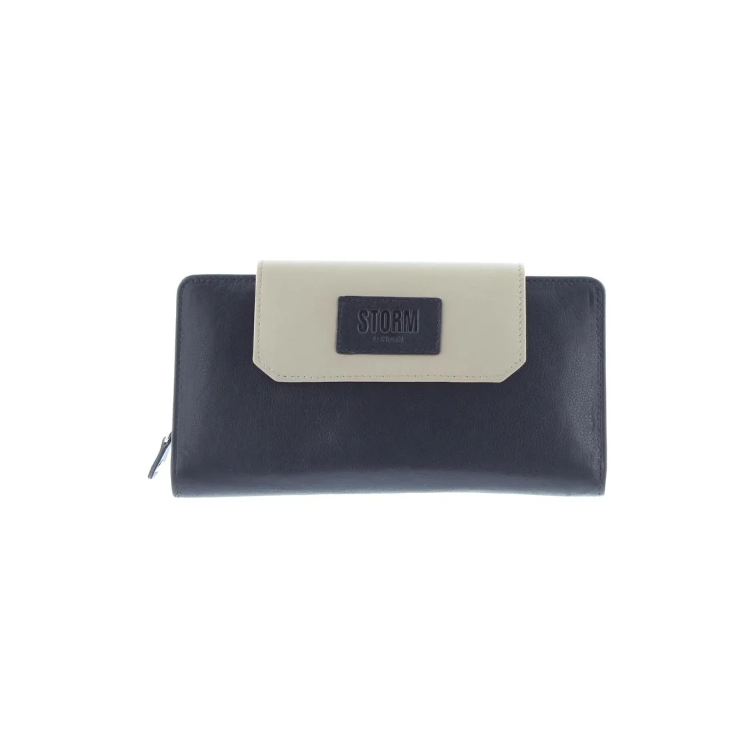EMBASSY LARGE PURSE BLACK/CREAM